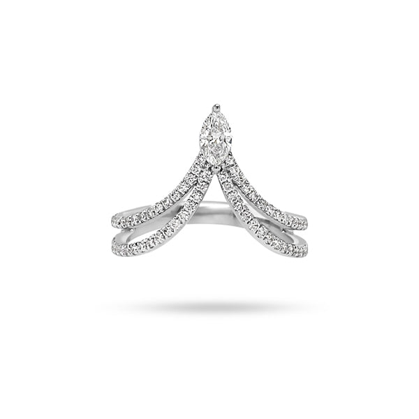 Queen Marquise Round Diamond Ring