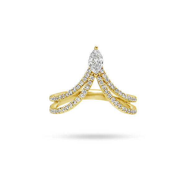 Queen Marquise Round Diamond Ring