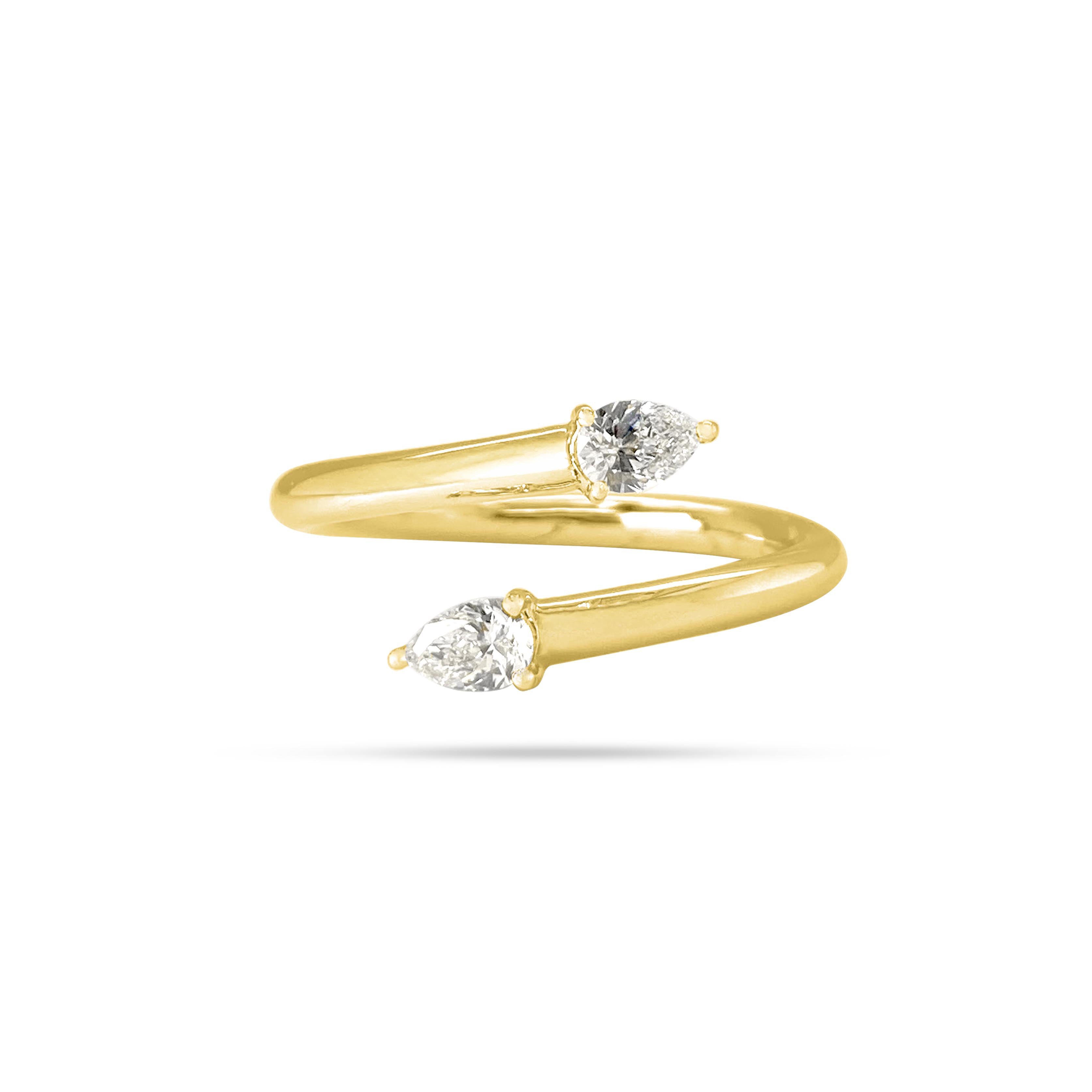 Solitaire Pear Diamond Ring
