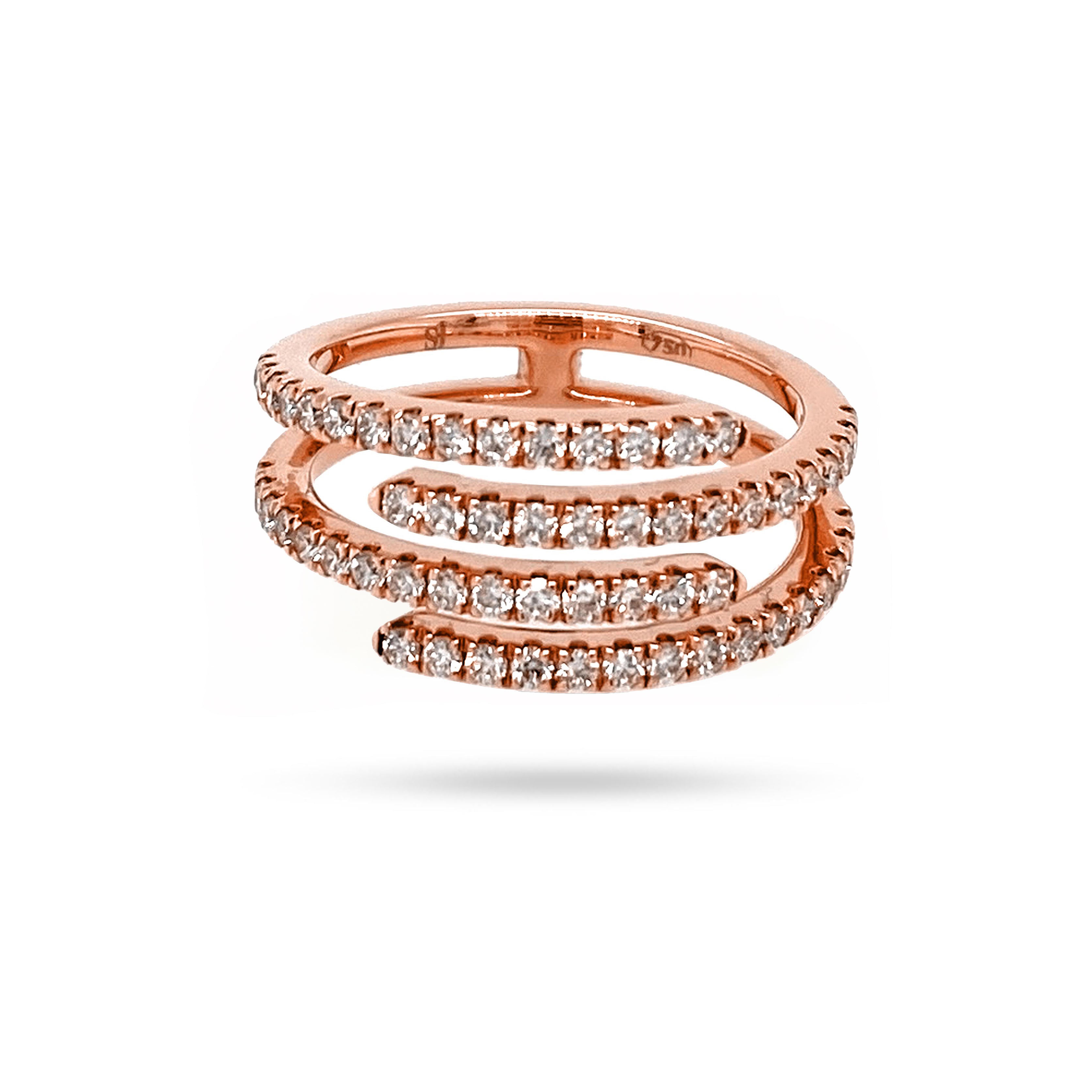 4 Layer Round Diamond Ring