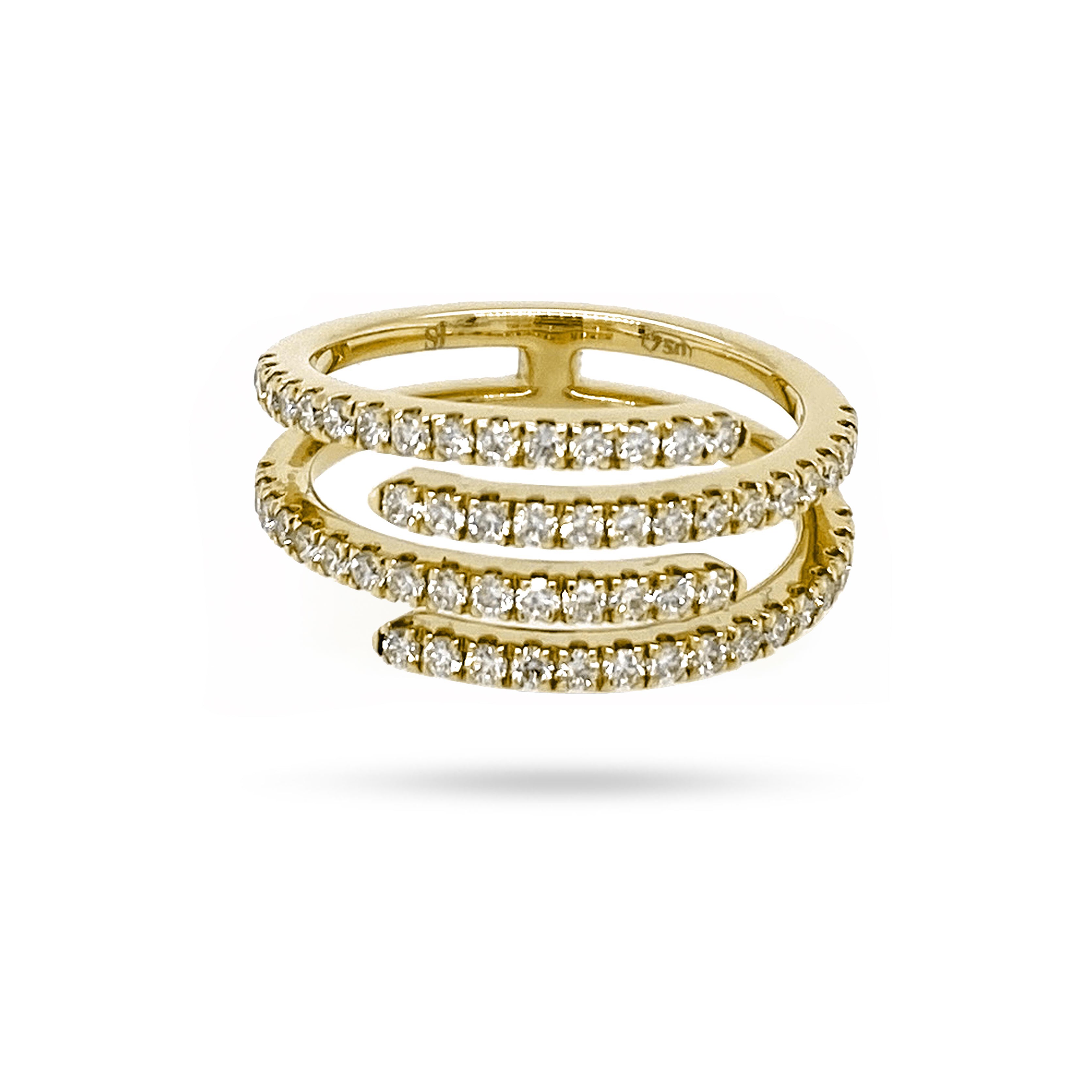 4 Layer Round Diamond Ring