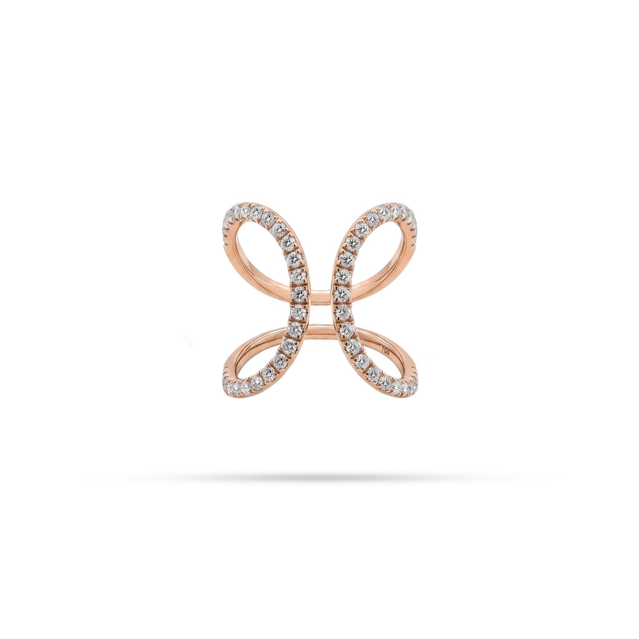 Open Arc Round Diamond Ring