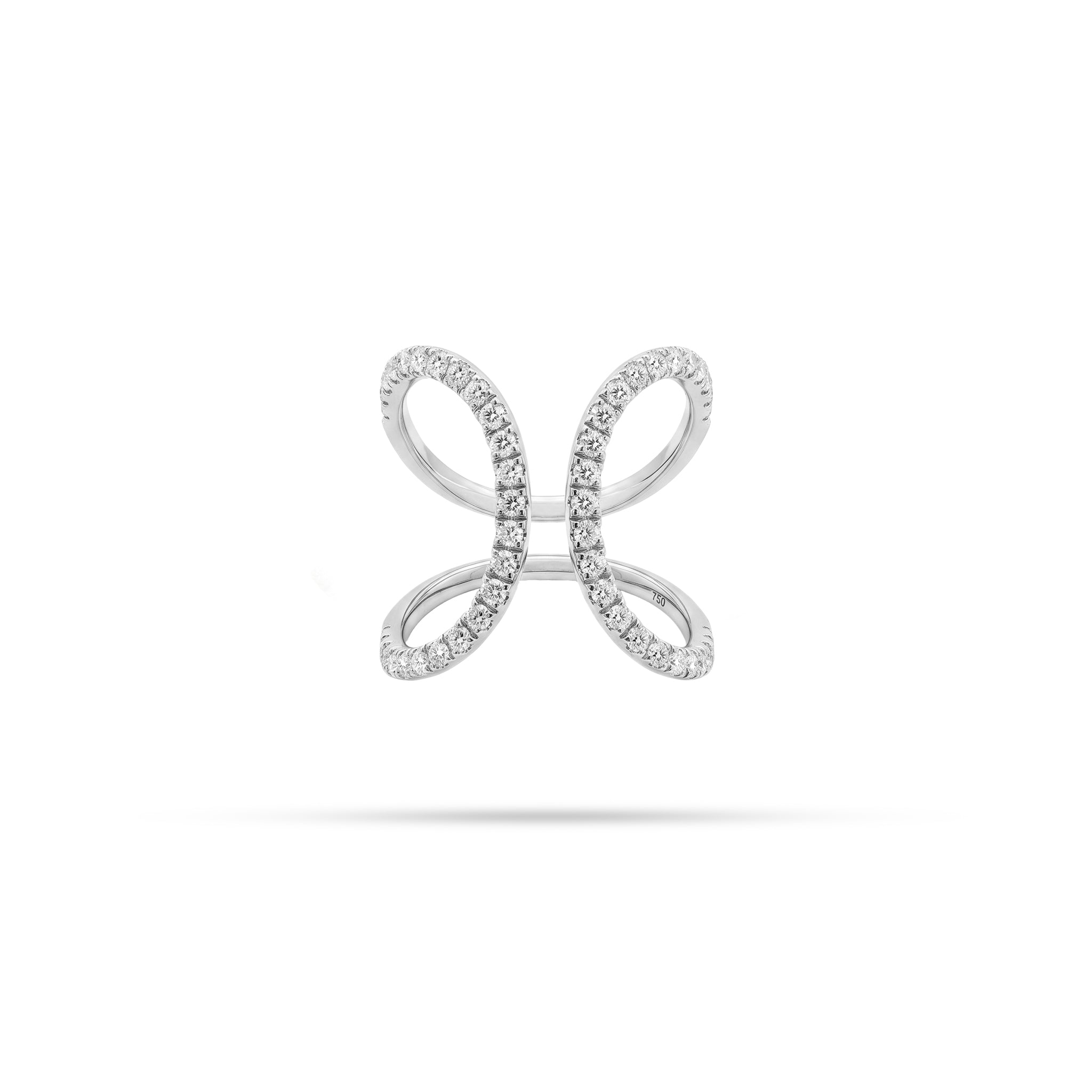Open Arc Round Diamond Ring