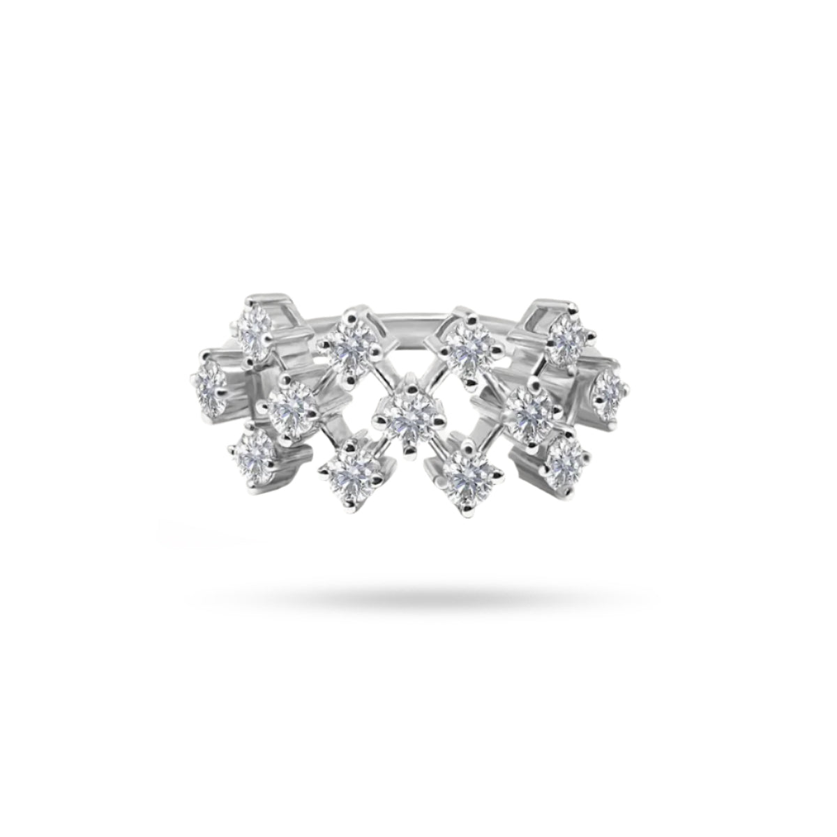 Cross Round Diamond Ring