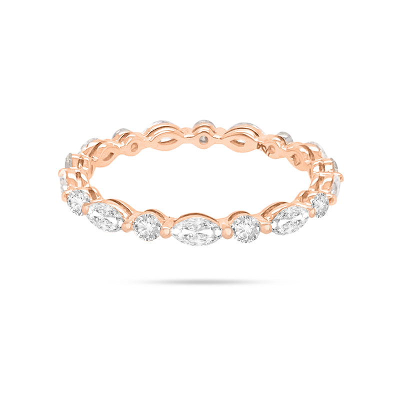 Marquise Round Diamond Eternity Ring