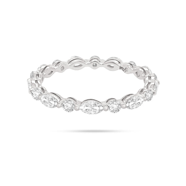 Marquise Round Diamond Eternity Ring