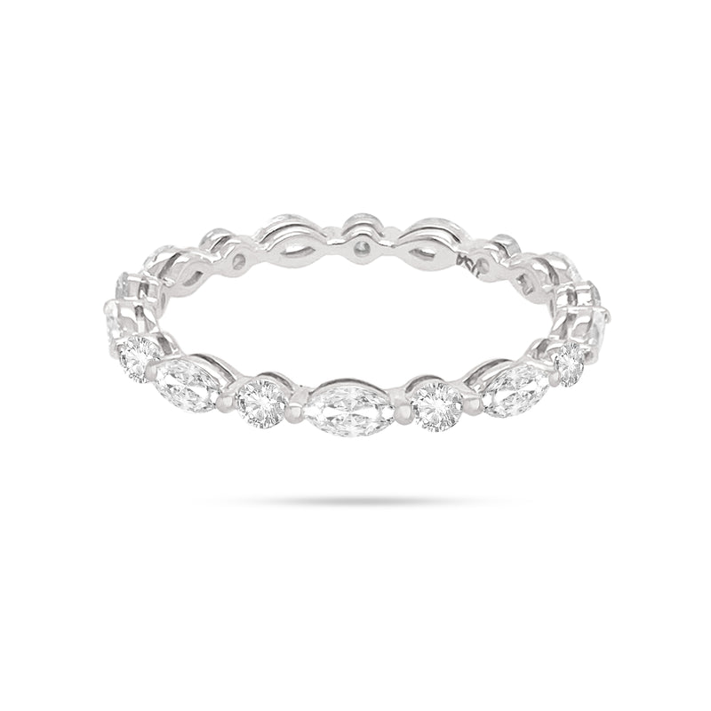 Marquise Round Diamond Eternity Ring