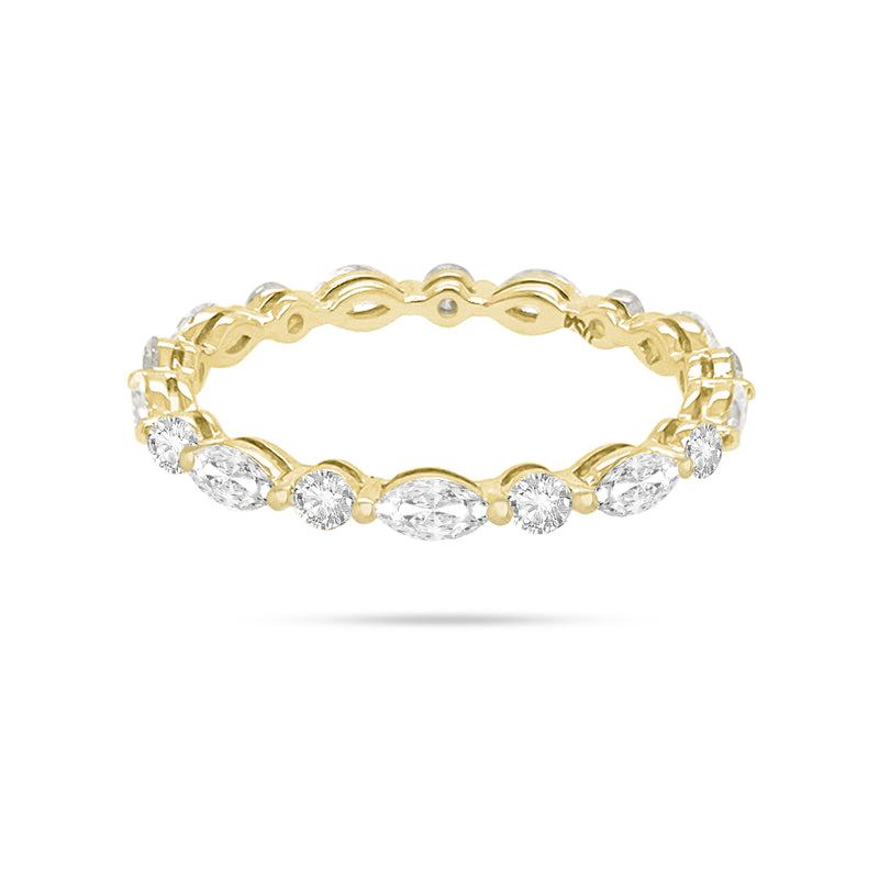 Marquise Round Diamond Eternity Ring