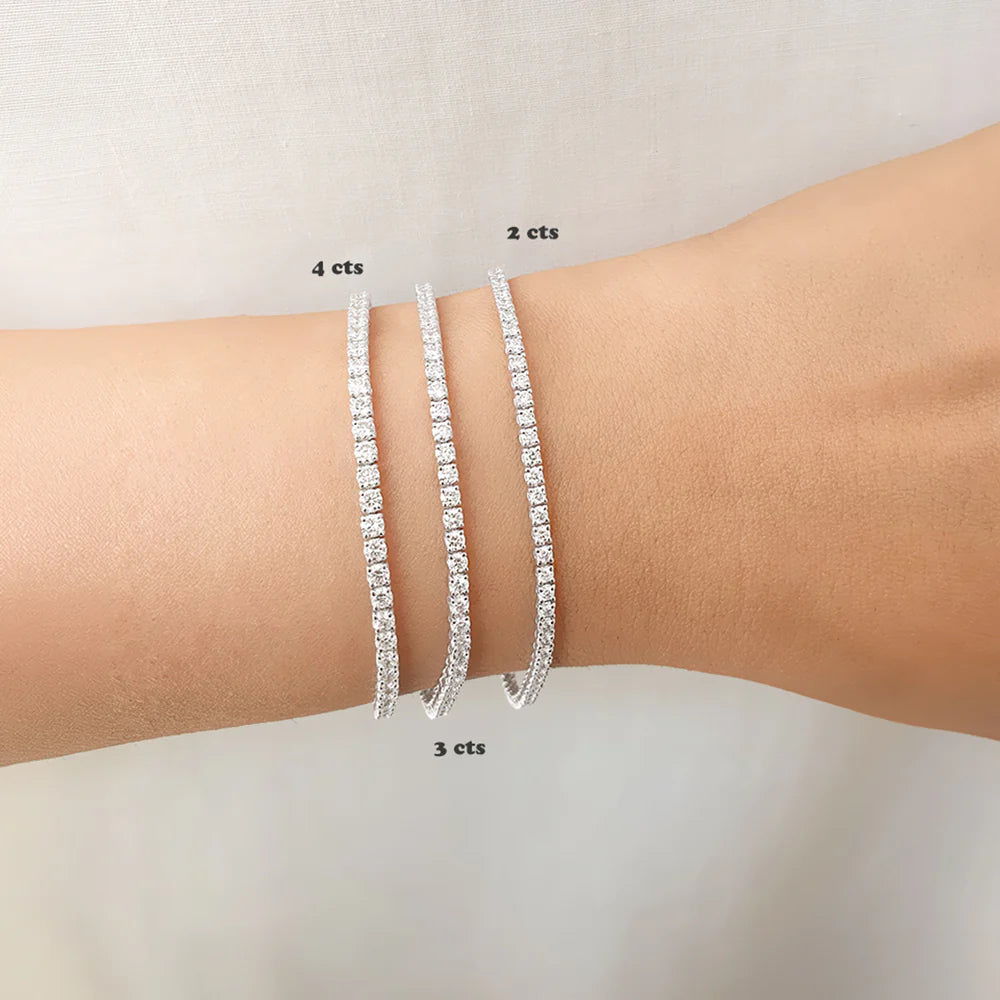 Classic Diamond Tennis Bracelet with IGI Certificate