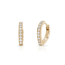 Huggie Round Diamond Earrings