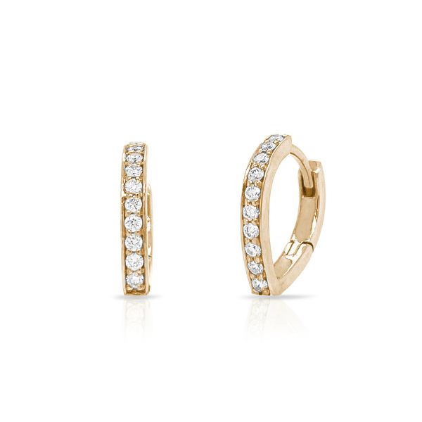 Huggie Round Diamond Earrings