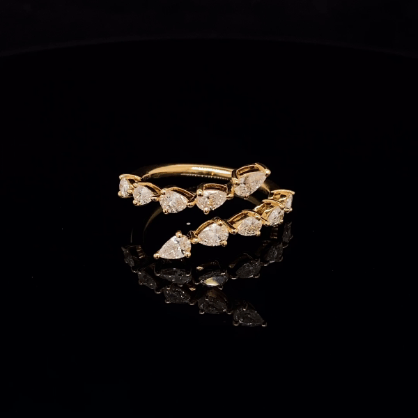 Symmetry Pear Diamond Ring