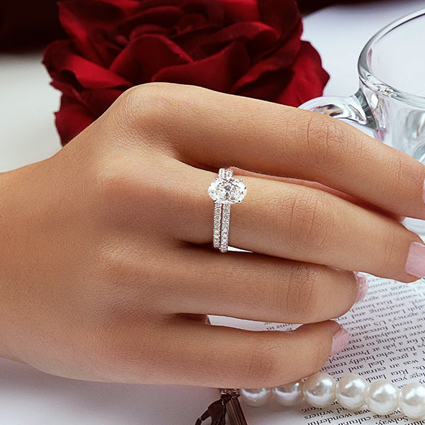 Oval Shape Solitaire Diamond Engagement Ring - Book An Appointment