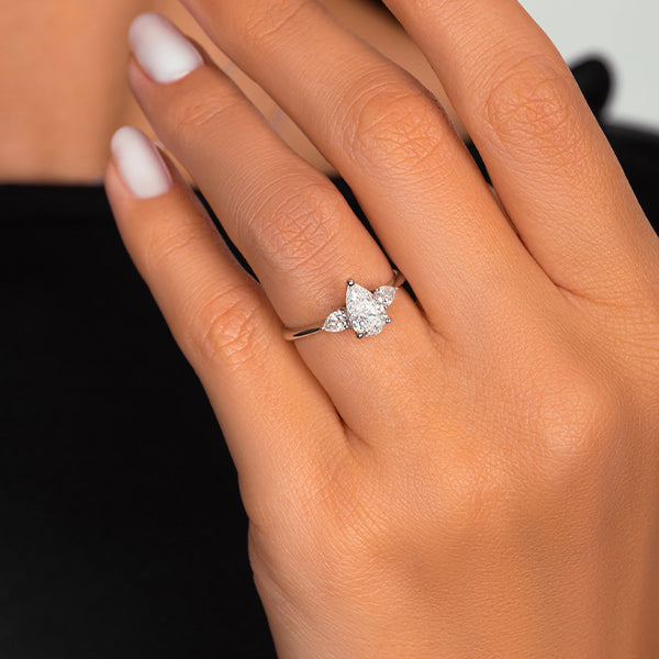 Solitaire Pear Shape Diamond Engagement Ring  - Book An Appointment