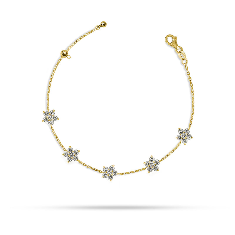 Bloom Cluster Round Diamond Bracelet