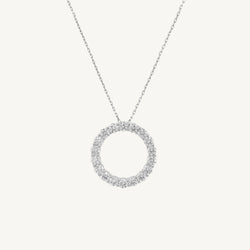 Solitaire Round Diamond Circle Pendant