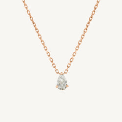 Solitaire Pear Diamond Pendant