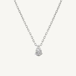 Solitaire Pear Diamond Pendant