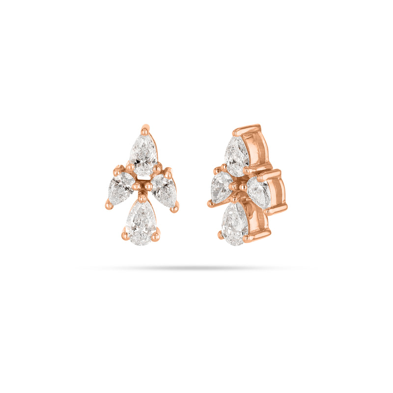 Drop Pear Diamond Earrings