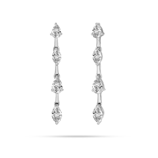 Bridge Marquise & Pear Diamond Earrings