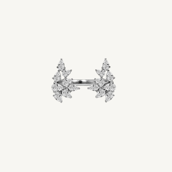 U Shape Pear Diamond Ring