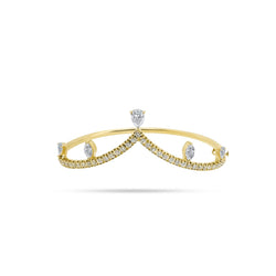 V Shape Pear Marquise Diamond Bangle