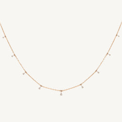 Solitaire Pear Dangling Diamond Choker