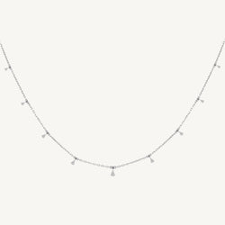 Solitaire Pear Dangling Diamond Choker