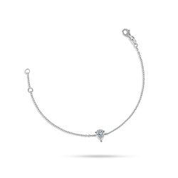 Solitaire Pear Diamond Bracelet