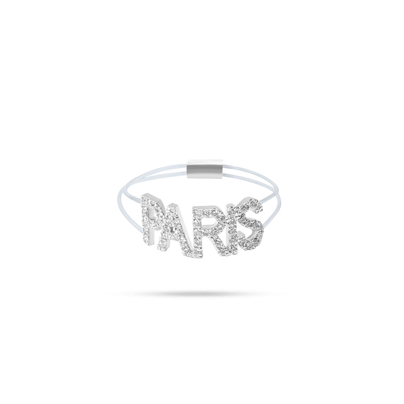 Floating 'PARIS' Diamond Ring