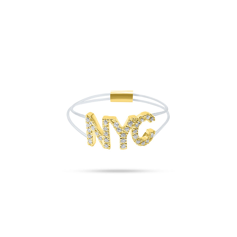 Floating 'NYC' Diamond Ring