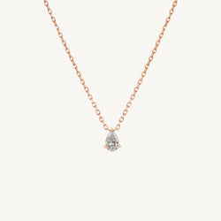 Pear Solitaire Diamond Pendant