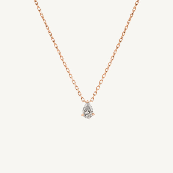 Pear Solitaire Diamond Pendant