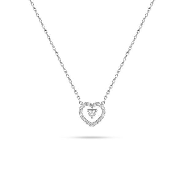 Floating Heart Diamond Pendant