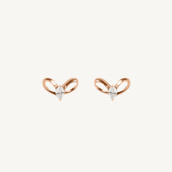 Bow Shaped Marquise Diamond Earrings