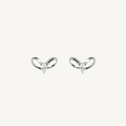 Bow Shaped Marquise Diamond Earrings