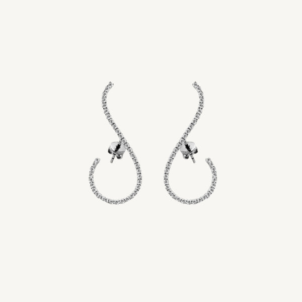 Arc Round Diamond Earrings