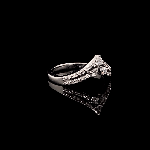 Trio Pear Round Diamond Ring