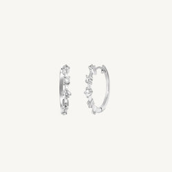 Link Round Diamond Earrings 