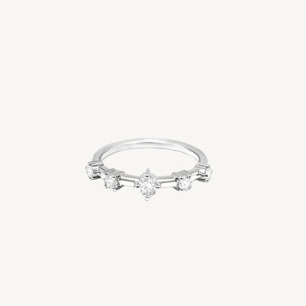 Link Round Diamond Ring