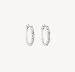 Huggie Round Diamond Earrings