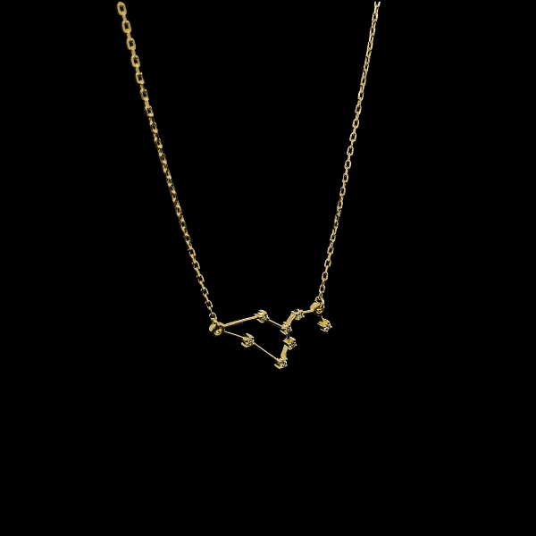 Leo Zodiac Round Diamond Pendant
