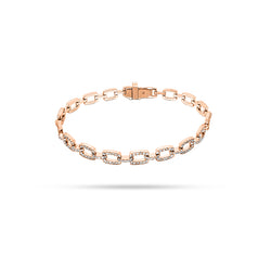 Link Round Diamond Bracelet