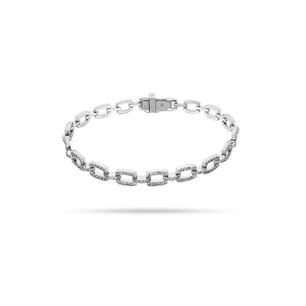 Link Round Diamond Bracelet