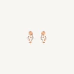 Music Note Round Diamond Earrings