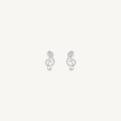 Music Note Round Diamond Earrings