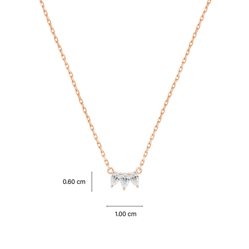 Arc Pear Diamond Pendant