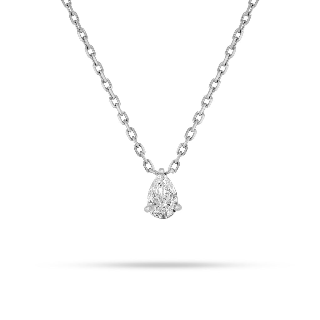 Pear solitaire clearance necklace