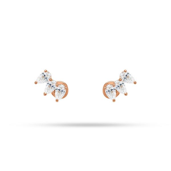 Arc Pear Diamond Earrings