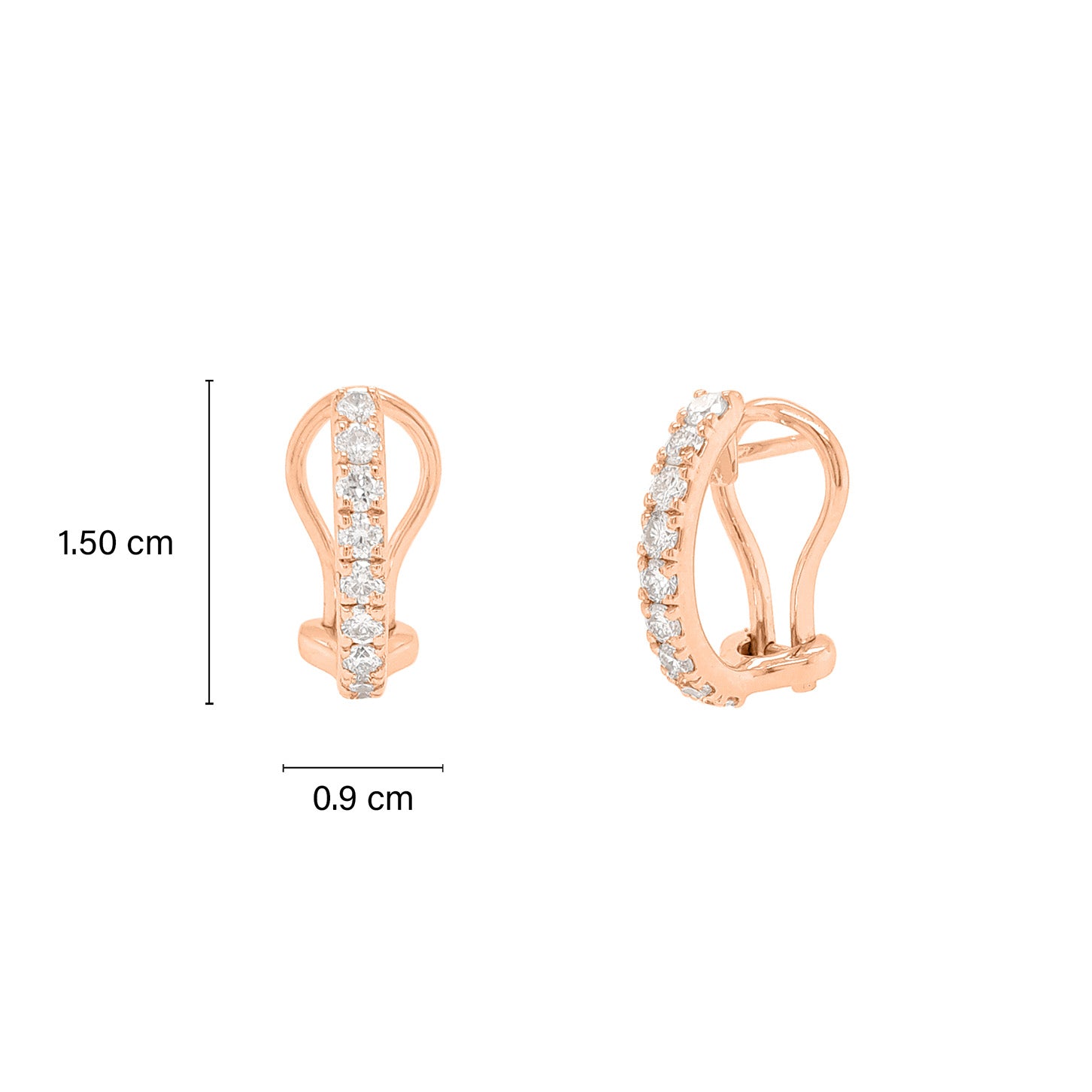 Huggie Round Diamond Earrings